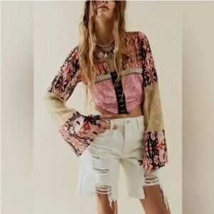 EUC Free People Walk that Walk Corset Blouse